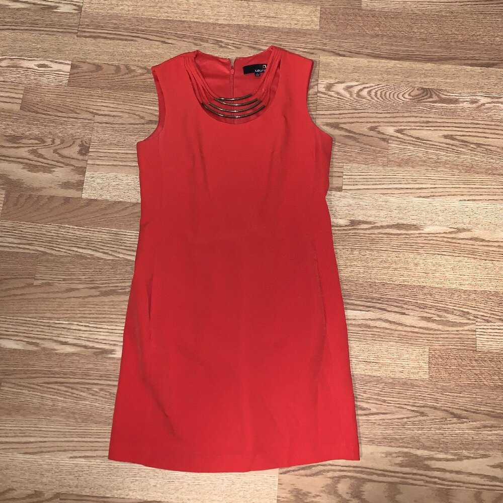 Laura Dress Sleeveless Dress Orange Built-in Necklace Adult 6